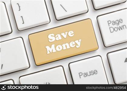 Brown saving money key on keyboard