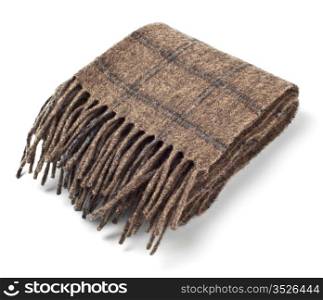 brown scarf isolated on white