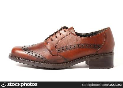 Brown shoe isolated on white background