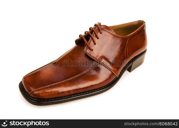 Brown shoes isolated on the white background