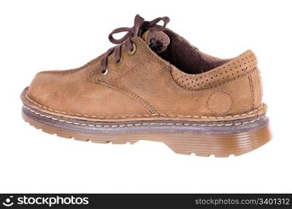 brown shoes isolated on white background