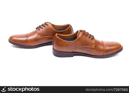 Brown shoes isolated on white background