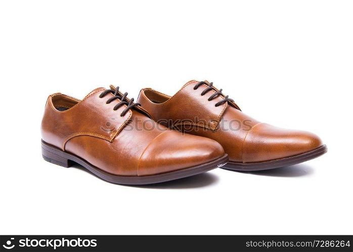 Brown shoes isolated on white background