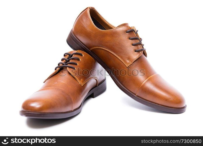 Brown shoes isolated on white background