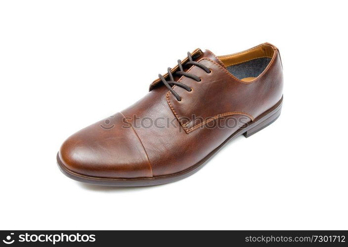 Brown shoes isolated on white background