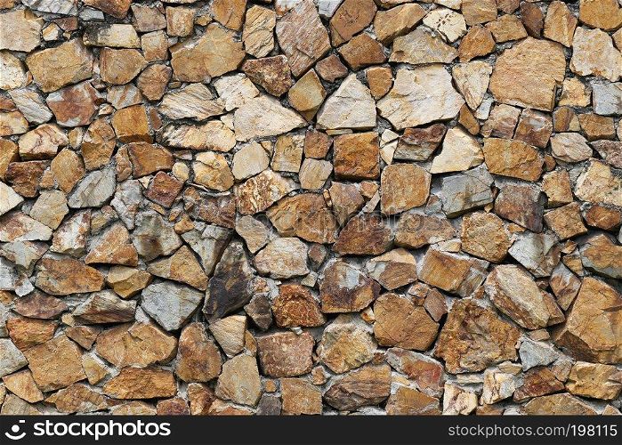 Brown stone wall for background.
