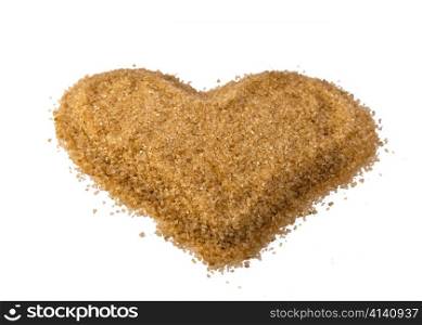 Brown Sugar in a heart shape