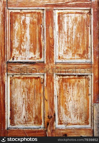 Brown texture of old door. Element of design.