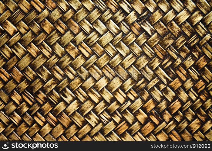 brown weave pattern from nature material use for furniture