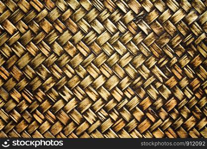 brown weave pattern from nature material use for furniture