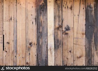 Brown wood plank wall texture background. The brown wood plank wall texture background