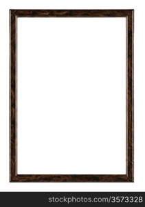 brown wooden frame isolated on white background