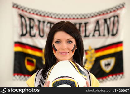 Brunette Germany fan