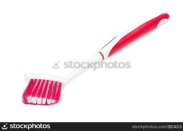 brush for washing dishes on a white background