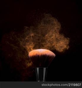 brush makeup powder burst dark background