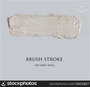 brush stroke on gray empty wall