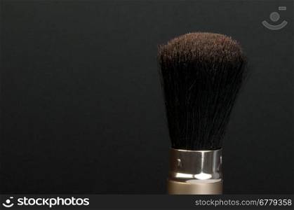 Brushes for makeup. Black isolated brush