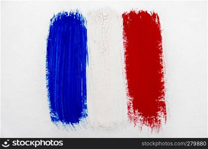 Brushstroke Flag of France