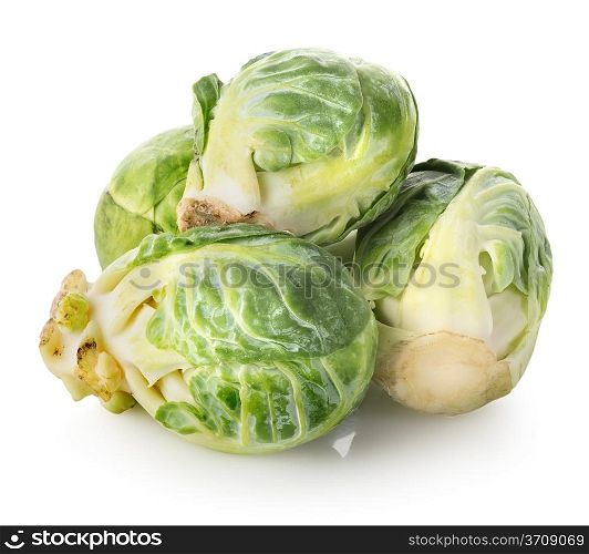 Brussel sprouts isolated on a white background
