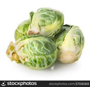 Brussel sprouts isolated on a white background