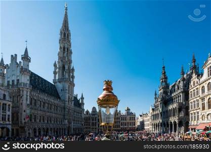 BRUSSELS, BELGIUM - MAY 05, 2018: Grand place, Brussels, Belgium