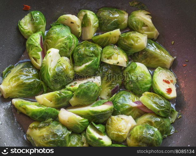 Brussels sprout cabbage vegetables. Brussels sprouts cabbage (Brassica oleracea) vegetables vegetarian food