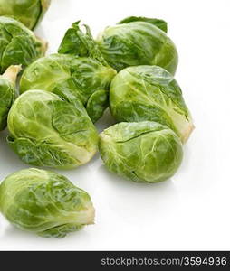 Brussels Sprouts On White Background