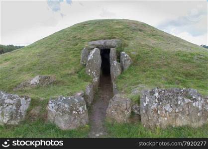 Bryn Celli Ddu, Anglesey, is one of the finest prehistoric passage tombs in Wales, United Kingdom.