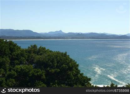 Bryon Bay and the surrounding mountains, Northern New South Wales, Australia