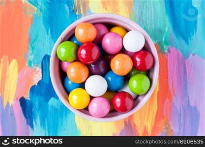 Bubble candies in a bowl