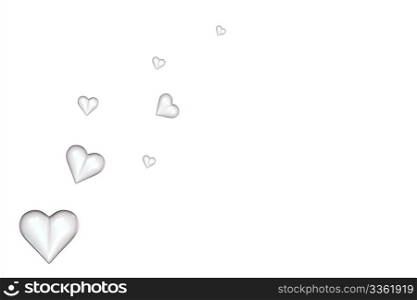 bubble heart on a white background