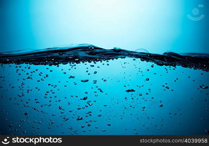 Bubbles floating in water