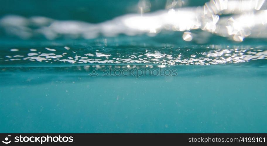 Bubbles underwater, Bartolome Island, Galapagos Islands, Ecuador