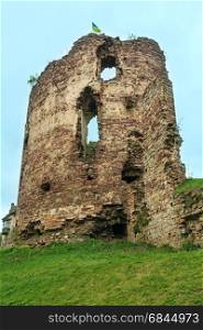 Buchach castle ruins, Ternopil oblast, Ukraine. Dating to 14th century.