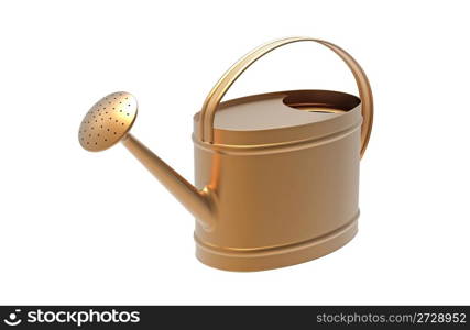 Bucket for watering isolated on white background