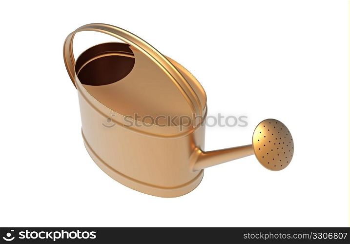 Bucket for watering isolated on white background
