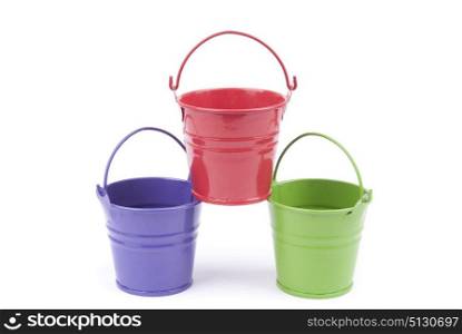 Bucket on a white background.