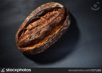 buckwheat bread on dark background