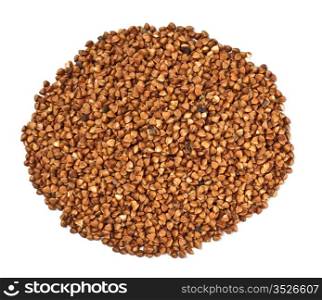 buckwheat handful isolated on white