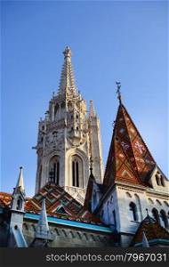 budapest city hungary matthias church roof landmark architecture