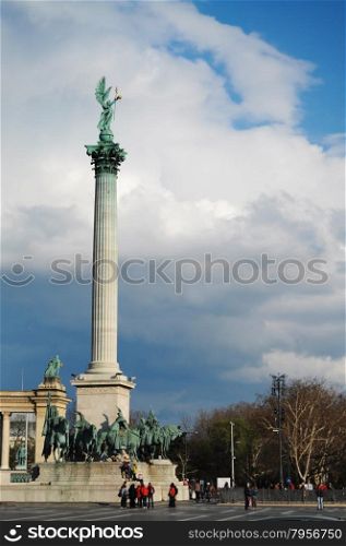 Budapest city Hungary Millennium Monument landmark architecture