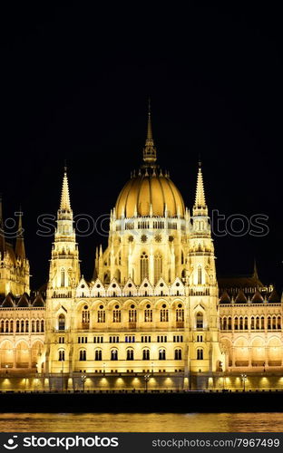 Budapest City Hungary Parliament Building Landmark Architecture night scene