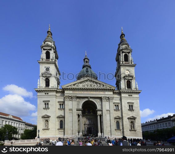 BUDAPEST, HUNGARY - 09.12.2015: saint Stephen Basilica landmark architecture