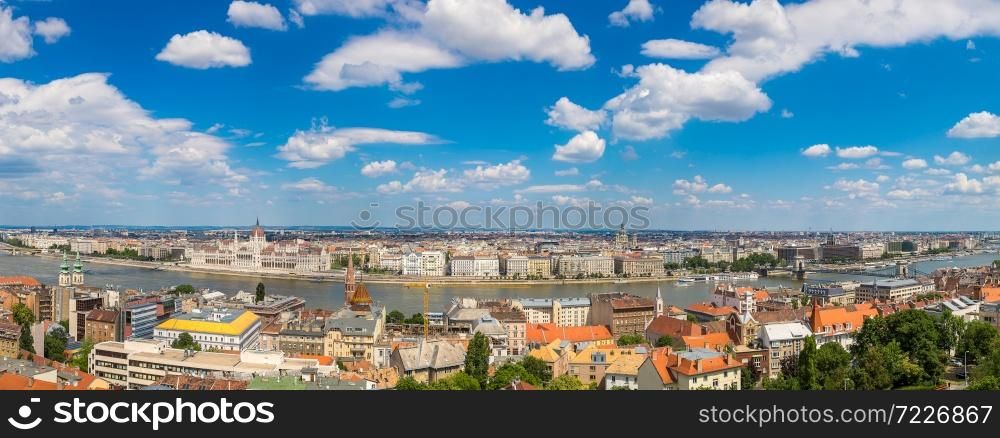BUDAPEST, HUNGARY - JULY 22, 2017: Fisherman bastion in Budapest in Hungary in a beautiful summer day