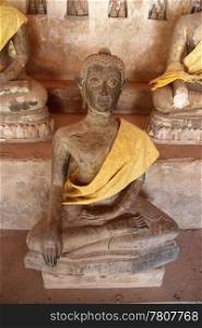 Buddha in temple Wat Sisaket, Vientiane, Laos