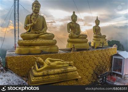 Buddha in Tiger Cave temple, Krabi, Thailand