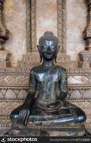 Buddha in Wat Phra Keo, Vientiane