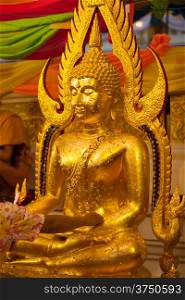 Buddha is a Buddhist symbol. Buddhist worship in the temple.