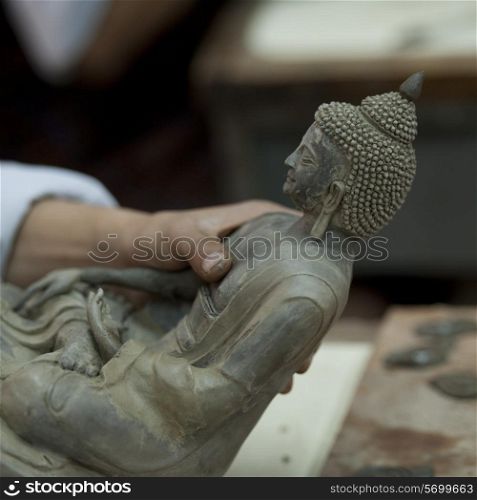 Buddha statue at Thirteen Arts and Crafts School in Bhutan