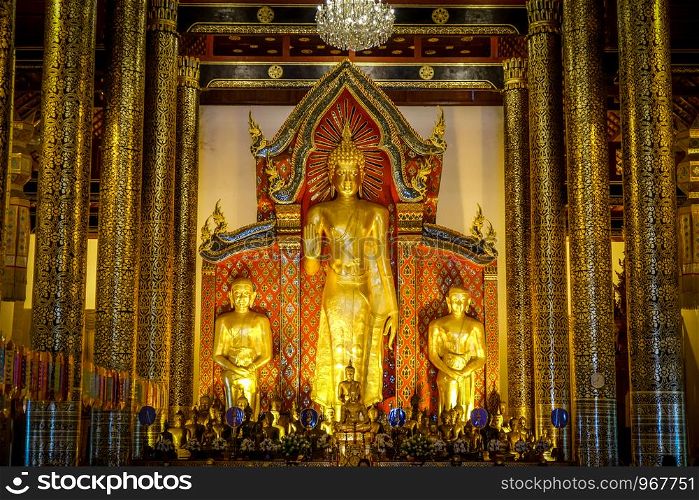 Buddha statue in Wat Chedi Luang temple, Chiang Mai, Thailand. Buddha statue, Wat Chedi Luang temple, Chiang Mai, Thailand
